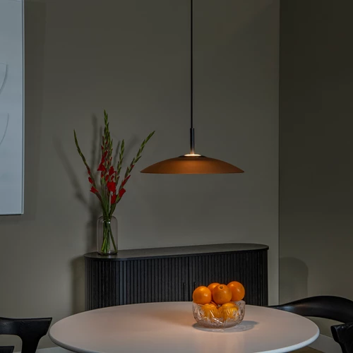 Lucide MENGA - Suspension - Ø 40 cm - LED Dim. - 1x11W 2700K - Ambre | Premium - ambiance 1